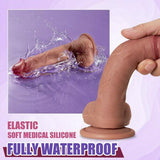 Pastor Beginner-friendly Vagina & Anal 7.28 INCH Lifelike Silicone Strap on Dildo - CosWo Adult Products